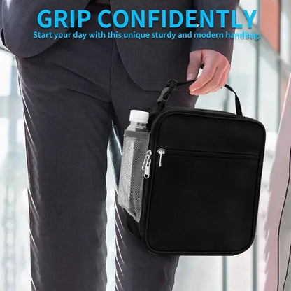 Insulated Canvas Zipper Lunch Cooler Tote Bag