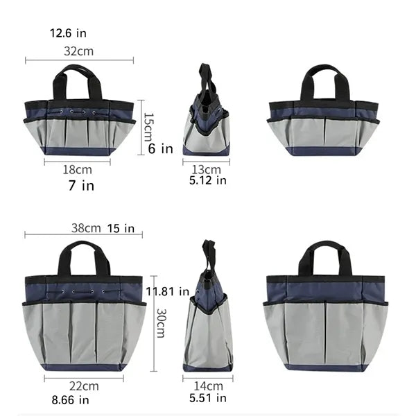 Waterproof Garden Tool Bag with 7 Pockets