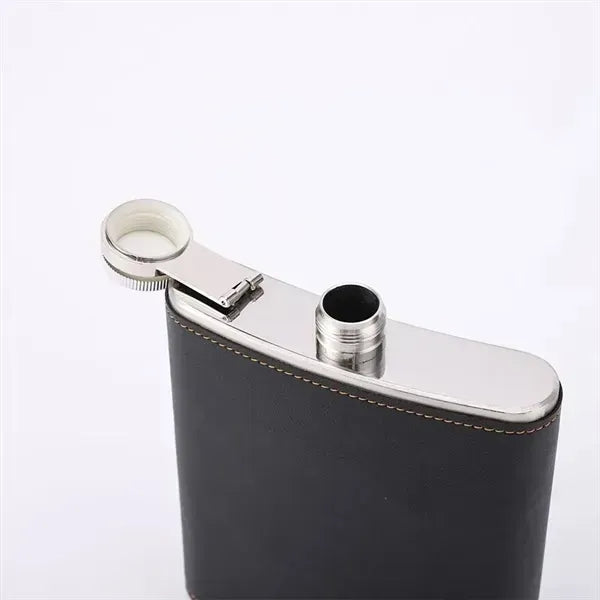 304 Stainless steel leather 18OZ wine flask