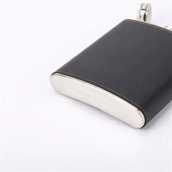 304 Stainless steel leather 18OZ wine flask