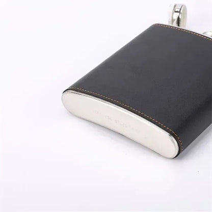 304 Stainless steel leather 18OZ wine flask