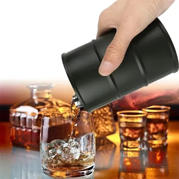Novelty Oil Barrel Flask, 304 Stainless Steel