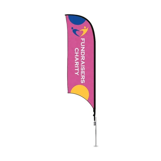 2.9' x 15.5' Concave Flag - Single Sided (Graphic Only)