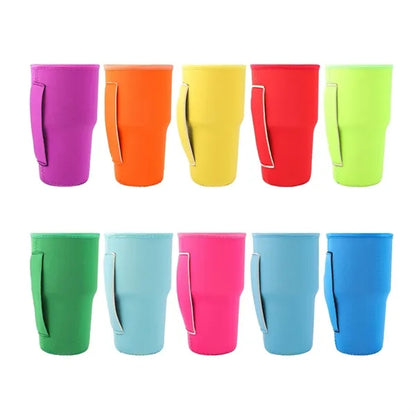 30oz. Custom Neoprene Tumbler Sleeve with Handle