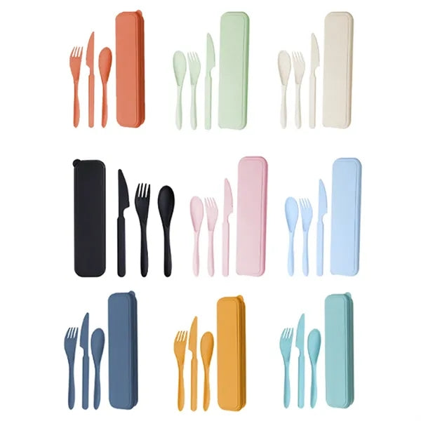 Eco-Friendly 3-Piece Portable Utensils with Case