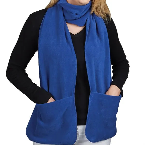 Outdoor Winter Accessory Fleece Pocket Scarf