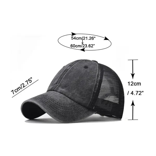 Distressed Mesh Back Customizable Baseball Caps