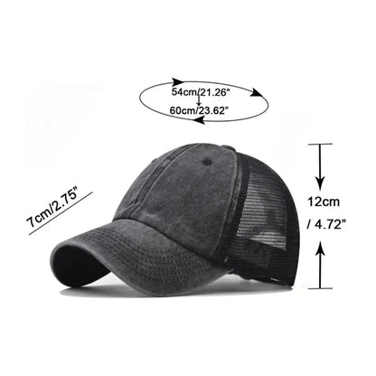 Distressed Mesh Back Customizable Baseball Caps