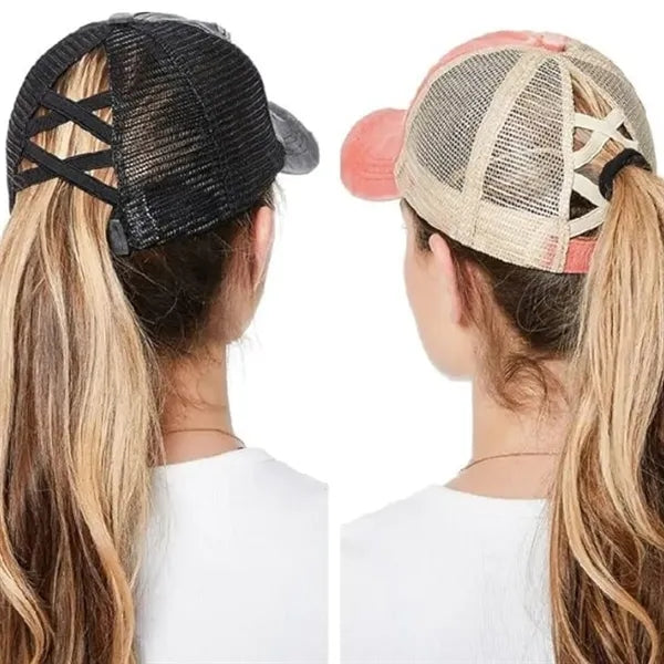 Distressed Mesh Back Customizable Baseball Caps