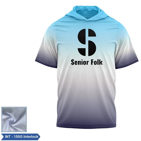 Unisex & Kids' Sublimation 150G Interlock SS Hooded T-Shirt