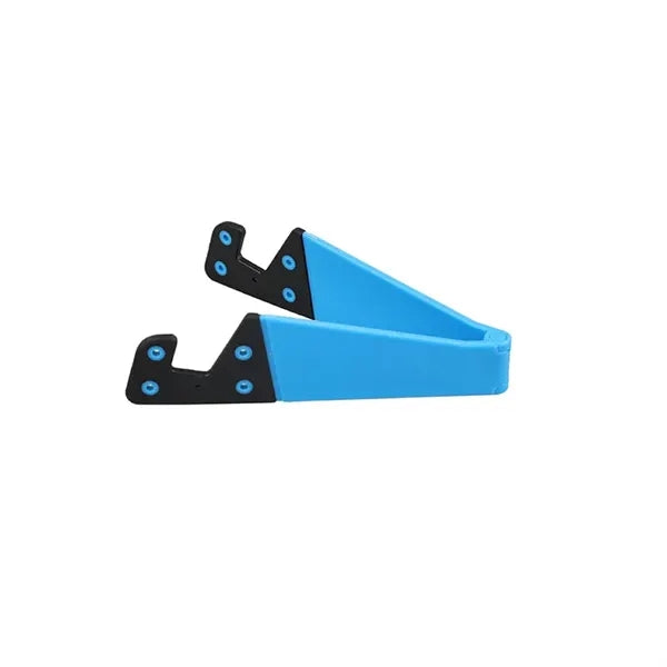 V-Shaped Foldable Plastic Mobile Phone Stand for Desk and Tr