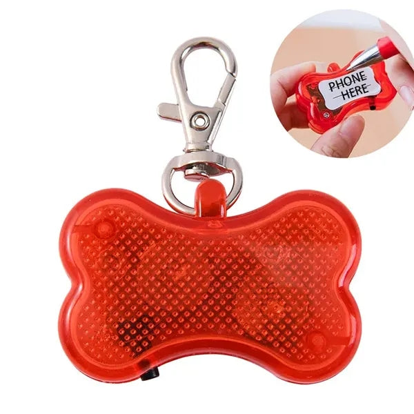 Bone Shaped LED Pet Collar Light