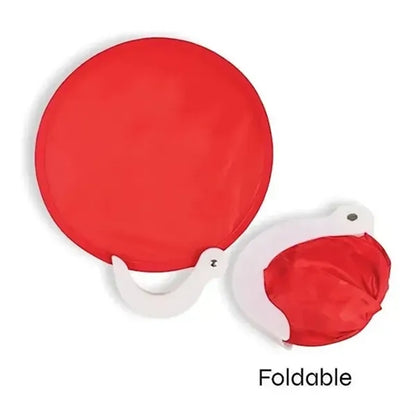 Twist And Chill Foldable Nylon Hand Fan With Handle