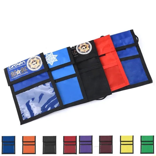 Badge Holder Neck Wallet with Lanyard Zipper ID Pouch