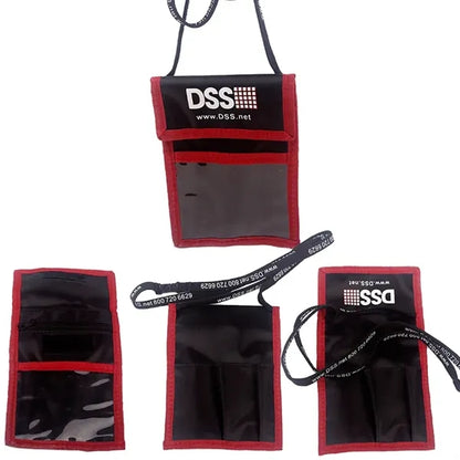 Badge Holder Neck Wallet with Lanyard Zipper ID Pouch