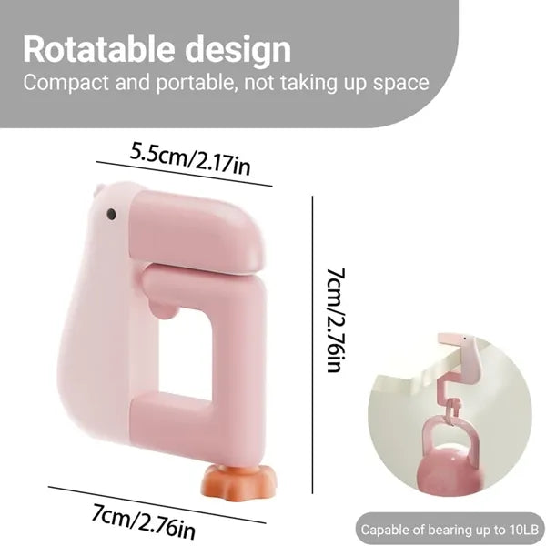 Duck Shaped Detachable Non-Slip Folding Table Hook