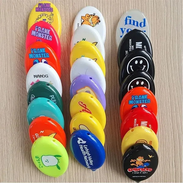 PVC Oval Squeeze Coin Pouch with Keychain