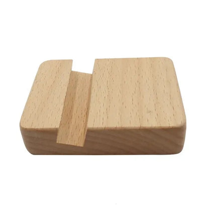 Natural Wood Phone Holder Stand