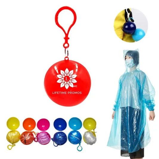 Poncho Ball Key Chain Portable Rain Poncho
