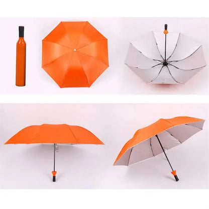 Wine Bottle Travel Umbrella Compact Folding