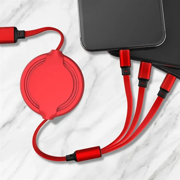 3in1 Retractable USB Charging Cable Type-C Micro Lightning