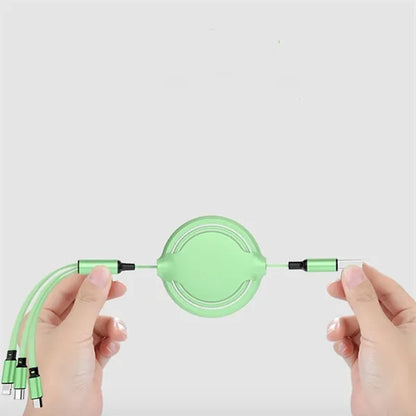 3in1 Retractable USB Charging Cable Type-C Micro Lightning