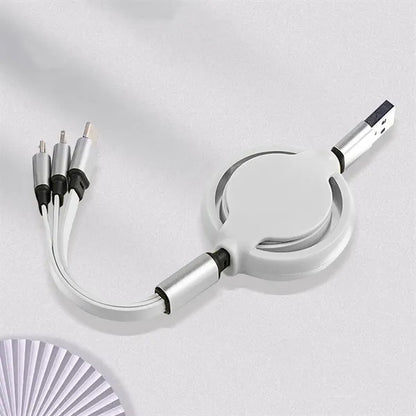 3in1 Retractable USB Charging Cable Type-C Micro Lightning