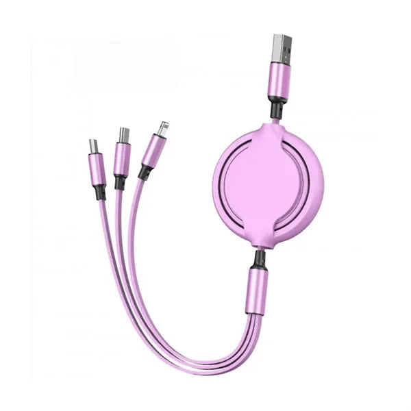 3in1 Retractable USB Charging Cable Type-C Micro Lightning