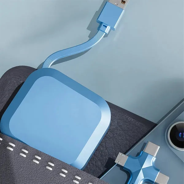 3in1 59-Inch Telescopic USB Charging Cable with Phone Stand