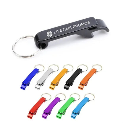 Aluminum Bottle Opener Keychain With Ring