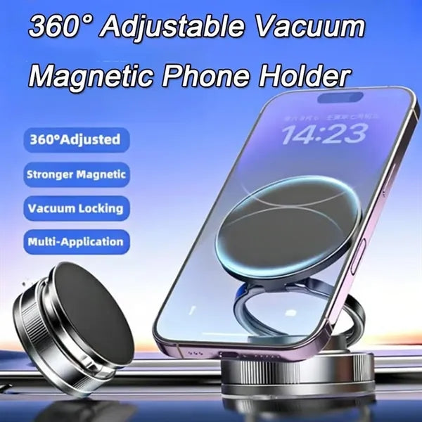 Magnetic Vacuum Car Phone Holder with Suction Cup