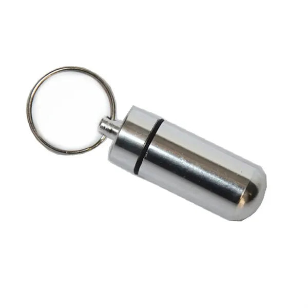 Aluminum Pill Box Keychain Organizer