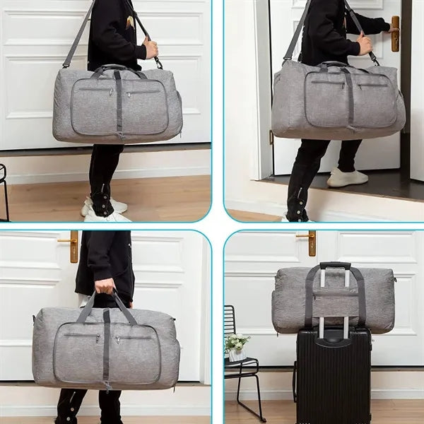 65L Durable Sports Duffel Bag with Shoe Compartment