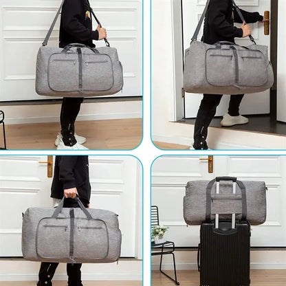 65L Durable Sports Duffel Bag with Shoe Compartment
