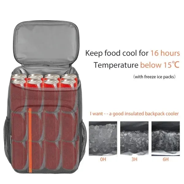 24 Can Insulated Cooler Backpack