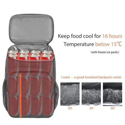 24 Can Insulated Cooler Backpack