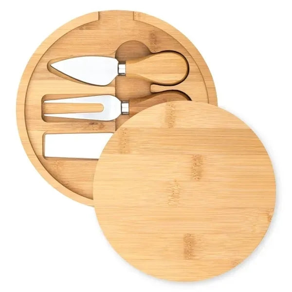 4-in-1 Bamboo Cheese Board Knife Set