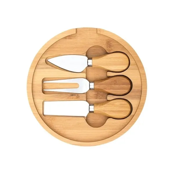 4-in-1 Bamboo Cheese Board Knife Set