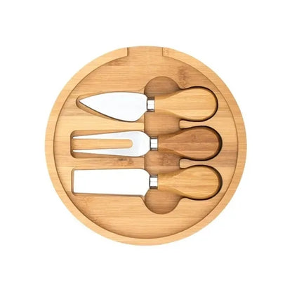 4-in-1 Bamboo Cheese Board Knife Set
