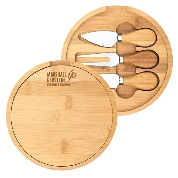 4-in-1 Bamboo Cheese Board Knife Set