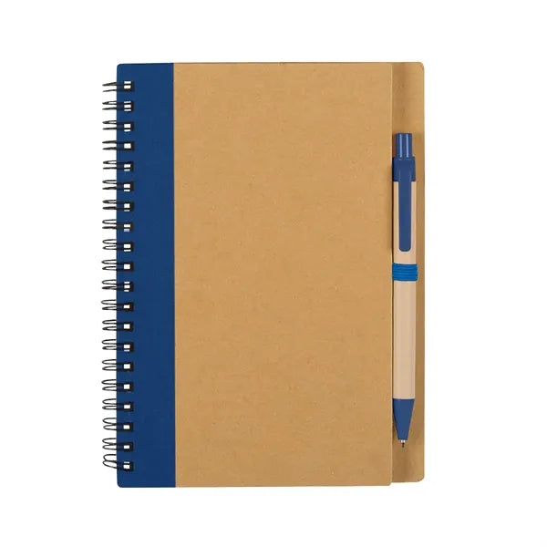 ECO-INSPIRED SPIRAL NOTEBOOK & PEN(5 1/4"X7")