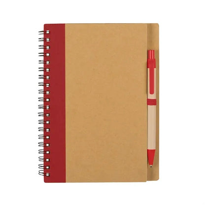 ECO-INSPIRED SPIRAL NOTEBOOK & PEN(5 1/4"X7")