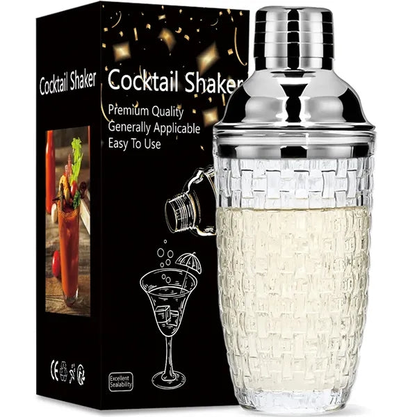 Transparent Glass Cocktail Shaker