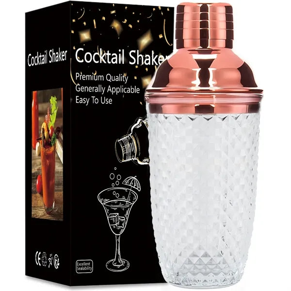 Transparent Glass Cocktail Shaker
