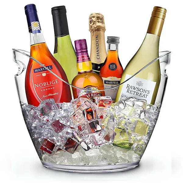 8L Transparent Plastic Ice Bucket