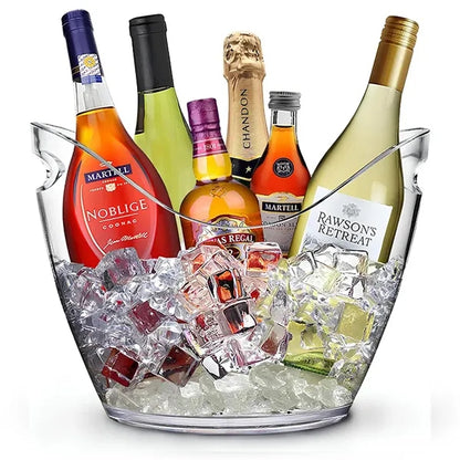 8L Transparent Plastic Ice Bucket