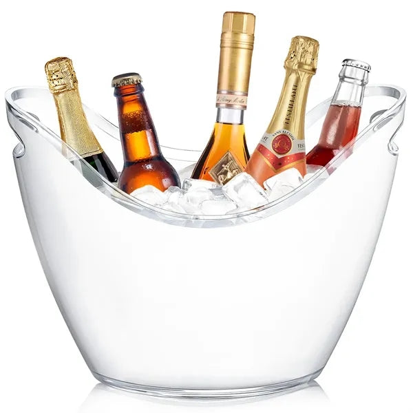 8L Transparent Plastic Ice Bucket