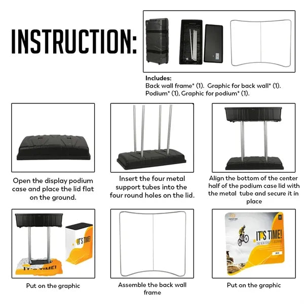 Trade Show Booth Kit with Straight Back Wall