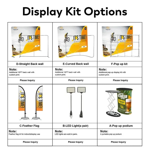 Trade Show Booth Kit with Straight Back Wall
