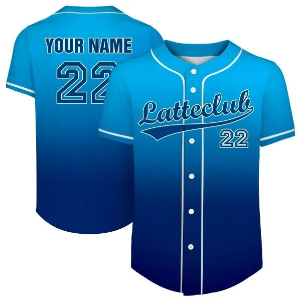 CUSTOM FULL-COLOR DYE SUBLIMATED FULL BUTTON BASEBALL JERSEY